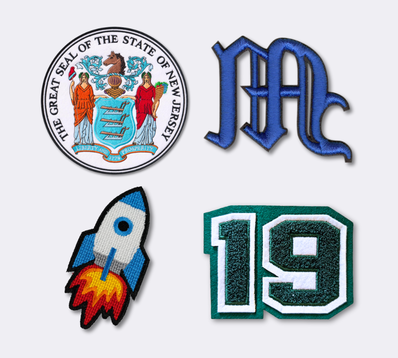 Embroidered, Chenille Special Stitch & 3D Puff category